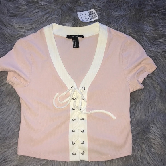 Forever 21 Tops - Tie Up Crop Top